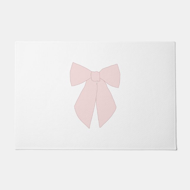 Pink Bow Coquette Fußmatte (Vorderseite)