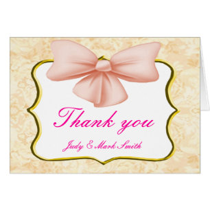 Pink Bow Danke Karte