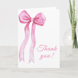 Pink Bow Danke Karte