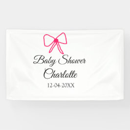 PINK BOW EINFACHE BABY DUSCHE HINZUFÜGEN NAME DATU BANNER