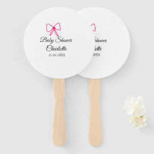 PINK BOW EINFACHE BABY DUSCHE HINZUFÜGEN NAME DATU