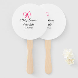 PINK BOW EINFACHE BABY DUSCHE HINZUFÜGEN NAME DATU FÄCHER