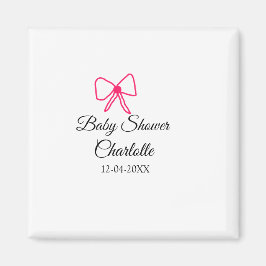 PINK BOW EINFACHE BABY DUSCHE HINZUFÜGEN NAME DATU MAGNET