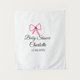 PINK BOW EINFACHE BABY DUSCHE HINZUFÜGEN NAME DATU WANDTEPPICH