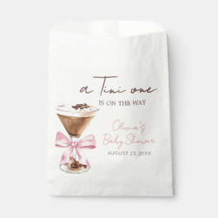 Pink Bow Espresso Martini Baby Shower Geschenktütchen