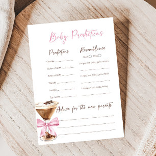 Pink Bow Espresso Martini Baby Shower Vorhersage S