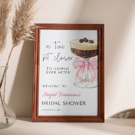 Pink Bow Espresso Martini Brautparty - 24x36 Poster