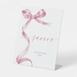 Pink Bow-Favoriten Sockelschild