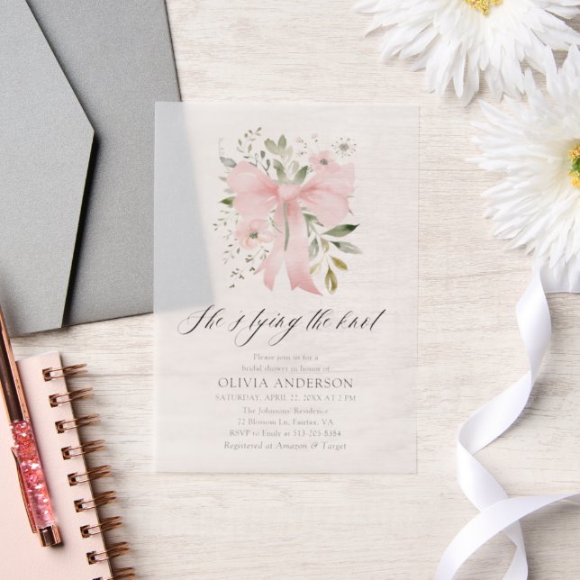 Pink Bow Floral Sie bindet das Brautparty des Knot (Hochzeit)
