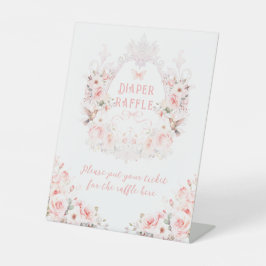 Pink Bow Floral Wappen Girl Dusche Sockelschild