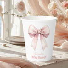 Pink Bow Girl Babydusche