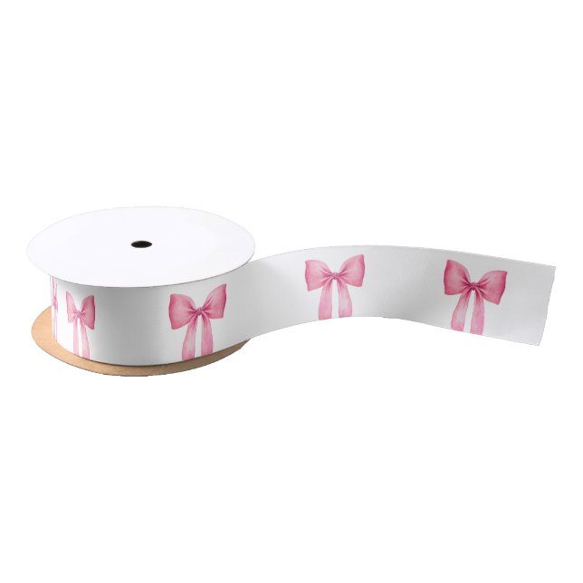 Pink Bow Girl Babydusche Satinband (Spule)