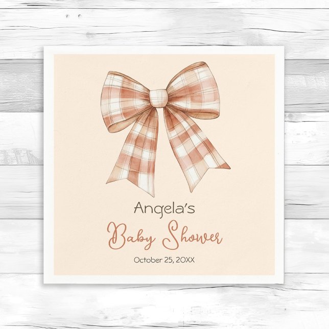 Pink Bow Girl Babydusche Serviette (Von Creator hochgeladen)