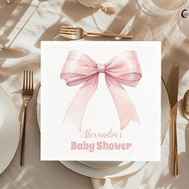 Pink Bow Girl Babydusche Serviette
