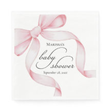 Pink Bow Girl Babydusche
