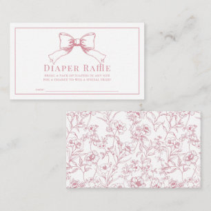 Pink Bow Girl Babyduschmaschine Windelwischer Tick Begleitkarte