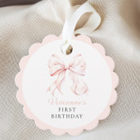 Pink Bow Girl Erster Geburtstag