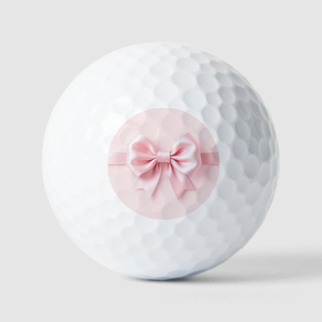 Pink Bow Golf Balls Golfball (Vorderseite)