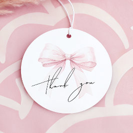 Pink Bow Graduation Favor Tags Geschenkanhänger