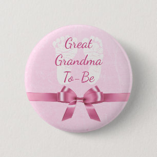 Pink Bow Great Oma zum Baby Showknopf Button