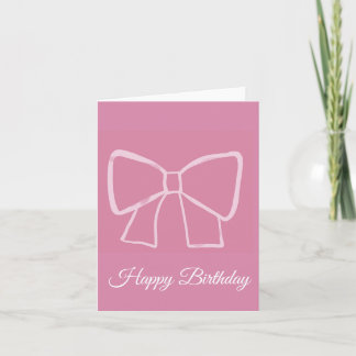 Pink Bow Happy Birthday - Einladung