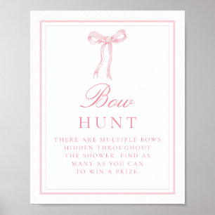 Pink Bow Jagd Coquette finden Bows Guess Spiel Poster