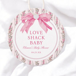 Pink Bow Liebe Shack Baby Dusche Danke Geschenkanhänger