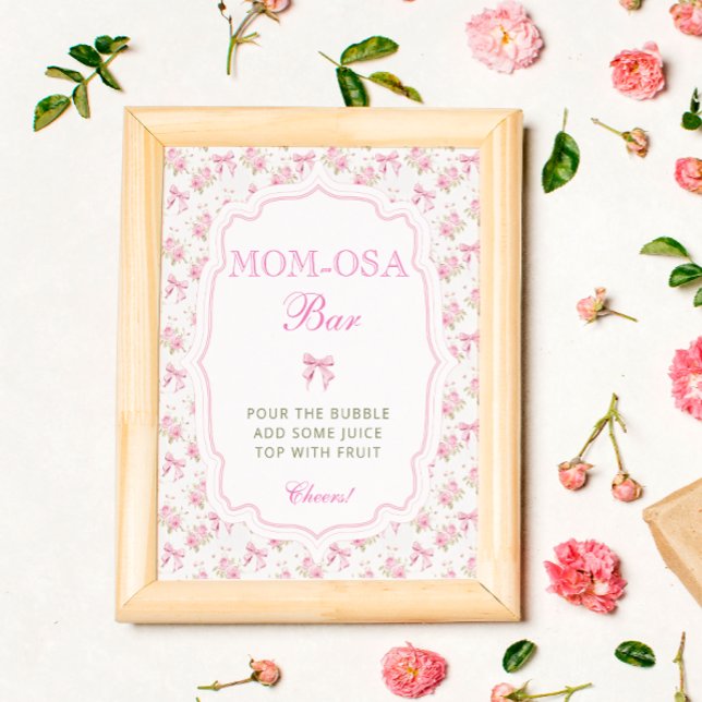 Pink Bow Liebe Shack Baby Dusche Mama-osa Bar Poster (Von Creator hochgeladen)