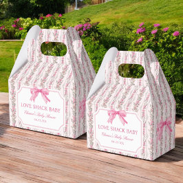 Pink Bow Liebe Shack Baby Shower Girl Geschenkschachtel