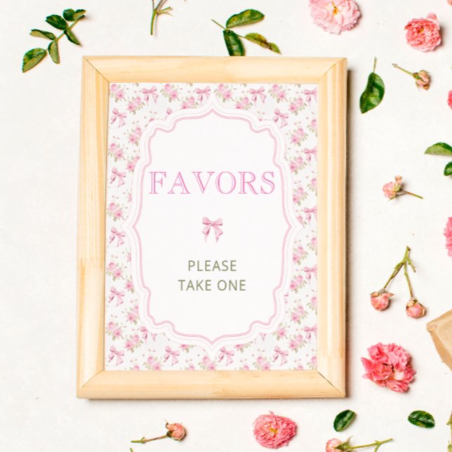 Pink Bow Liebe Shack Elegant Baby Shower Favoriten Poster (Von Creator hochgeladen)