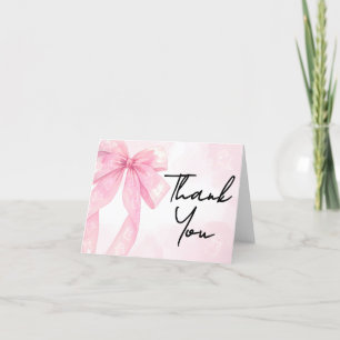 Pink Bow Little Boo Baby Dusche Dankeskarte