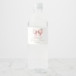 Pink Bow Minimalistisch Girl Baby Dusche