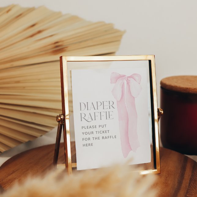 Pink Bow Minimalistisch Girl Baby Dusche Winzer Poster (Von Creator hochgeladen)