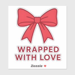 Pink Bow mit Liebe Coquette Ästhetik ummantelt Aufkleber