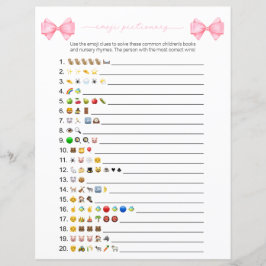 Pink Bow Modern Emoji Books Baby Showspiel