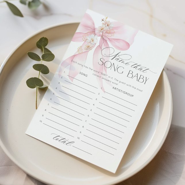 Pink Bow Name das Lied Baby Dusche Spiel (Von Creator hochgeladen)