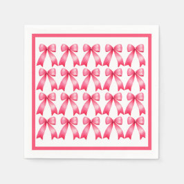 Pink Bow Napkins Serviette