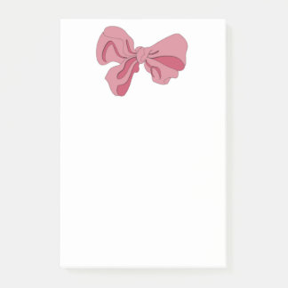 Pink Bow Notepad Post-it Klebezettel