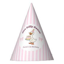 Pink Bow One Silly Goose Girl 1st Birthday Party