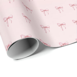 Pink Bow Pattern Gift Wrapping Paper Geschenkpapier