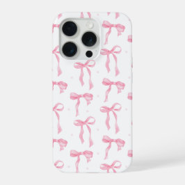 Pink Bow Phone Case – Chic Black & Blush Pattern iPhone 15 Pro Hülle