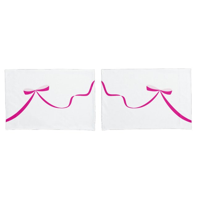 Pink Bow PIllows Kissenbezug (Vorderseite-Set)