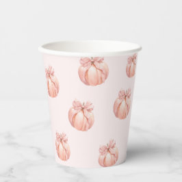 Pink Bow Pumpkin Baby Shooting Paper Cup Pappbecher