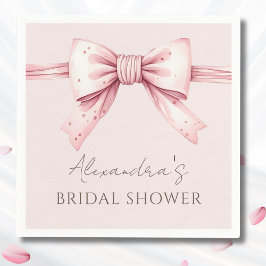 Pink Bow Shes binden das Brautparty des Knotens Serviette