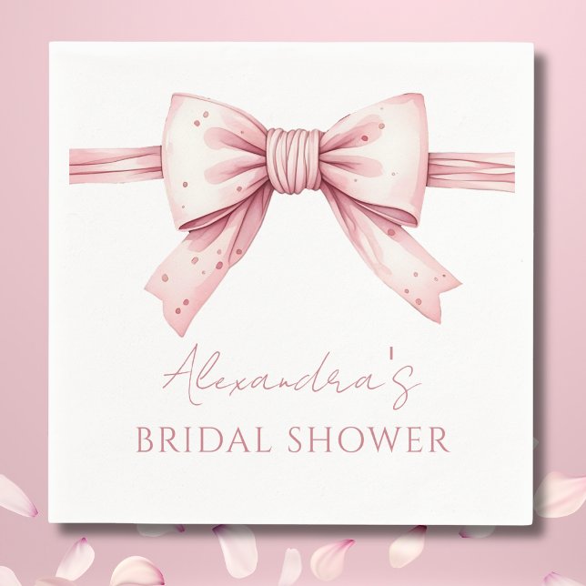 Pink Bow Shes binden das Brautparty des Knotens Serviette (Von Creator hochgeladen)