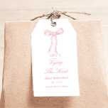 Pink Bow Sie bindet das Brautparty des Knotens Geschenkanhänger<br><div class="desc">Pink Bow Sie bindet die Liebesmarken des Knochen-Brautparty</div>