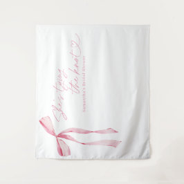 Pink Bow Sie bindet das Brautparty des Knotens Wandteppich