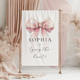 Pink Bow Sie bindet das Brautparty des Knotens Wandteppich