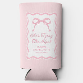 Pink Bow Sie bindet den Knoten-Junggeselinnen-Absc Selters Dosenkühler