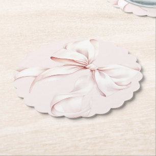Pink Bow Sie bindet den Knoten Untersetzer